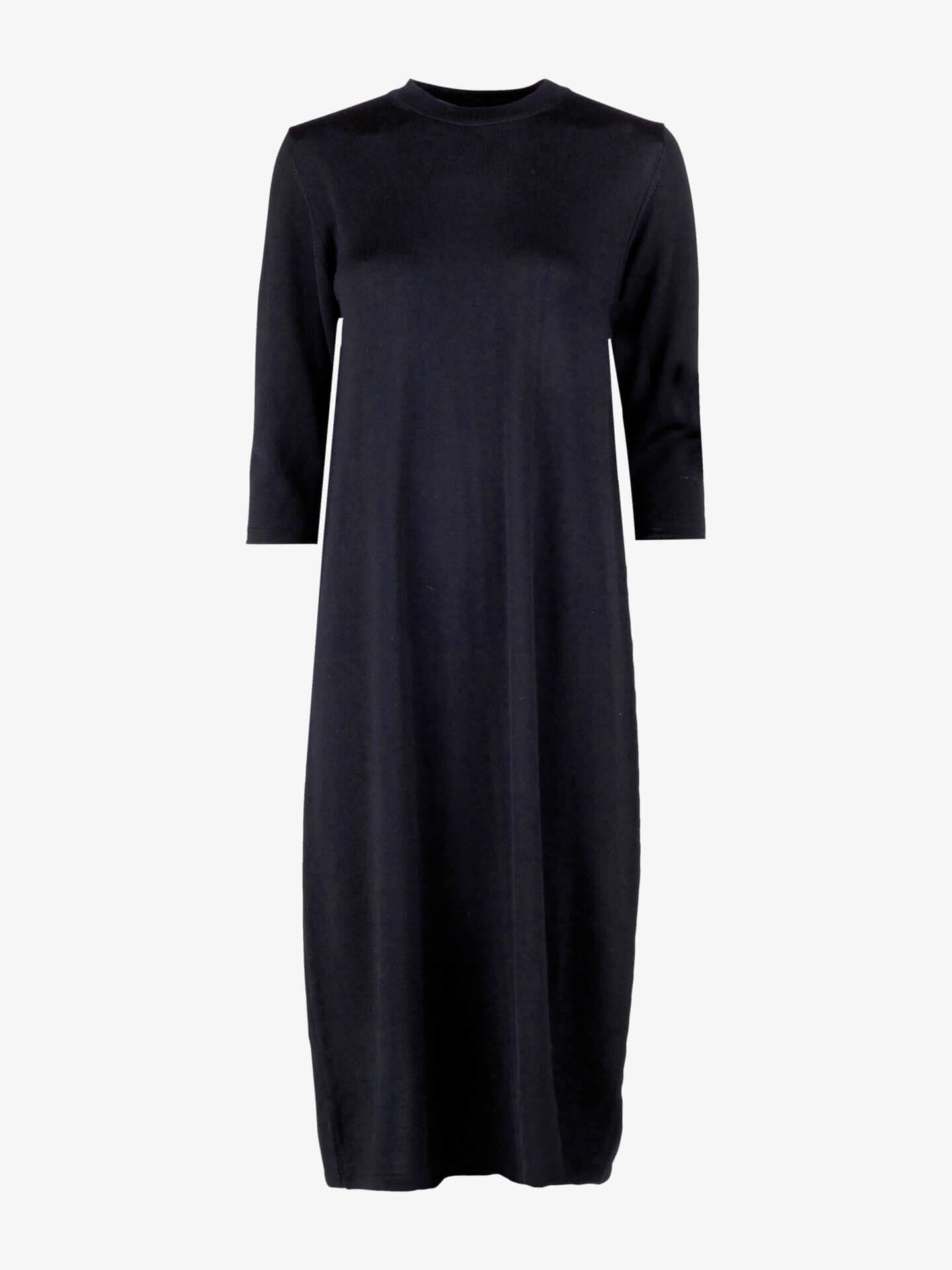 Stenströms Babs Black Merino Stickad Klänning | Dam | Klänningar | Storlek: L | Svart | Lång Ärm