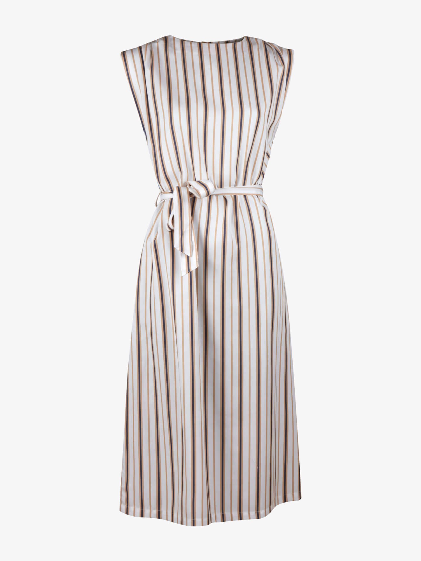 Stenströms Electra Lys beige Stripete kjole | Dame | Kjoler | Størrelse: M | Lys beige | Ermeløs