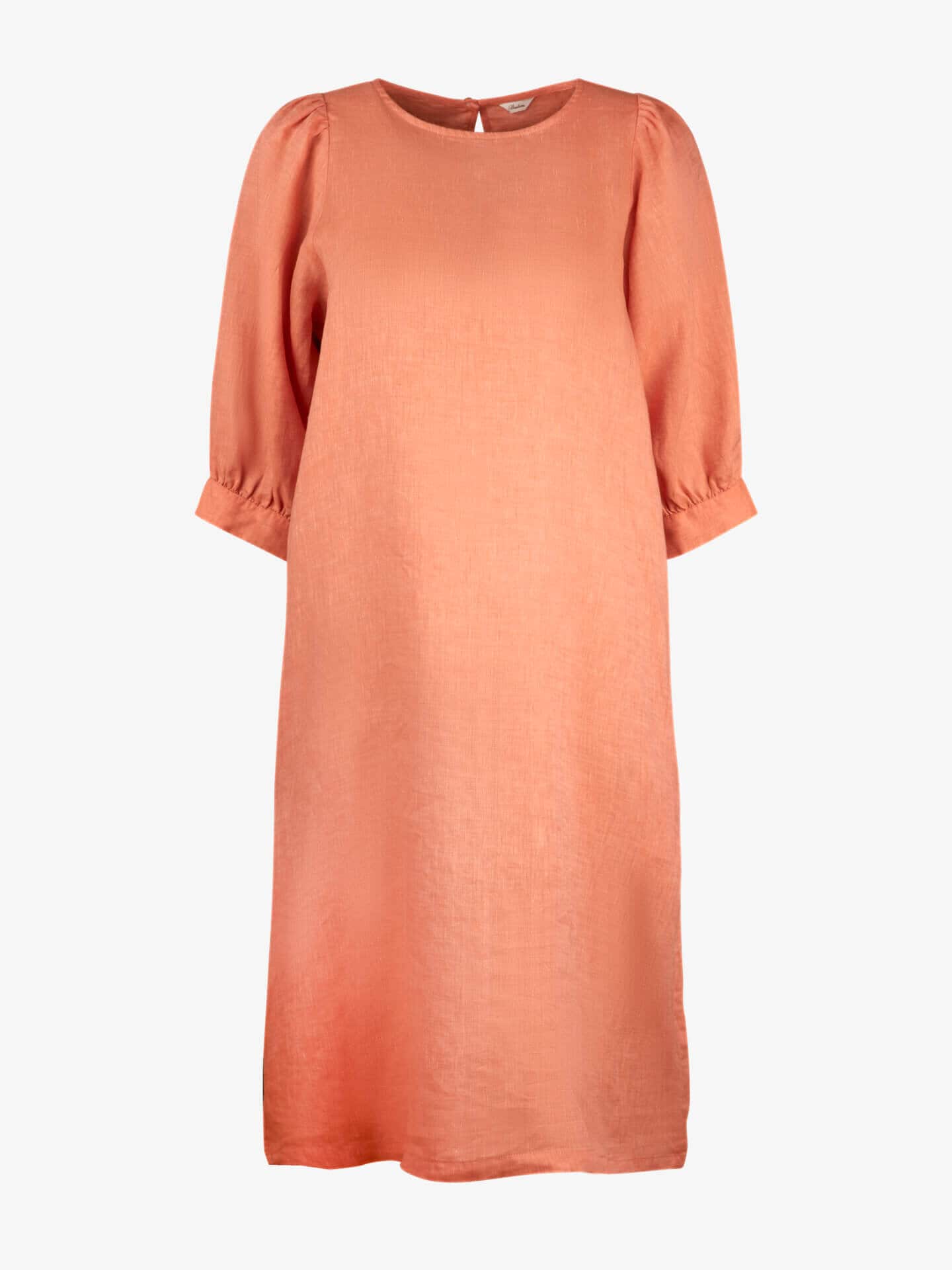 Stenströms Hailey Ljus orange Linneklänning | Dam | Klänningar | Feminine | Storlek: M | Ljus orange | Enfärgad | 3/4 Ärm