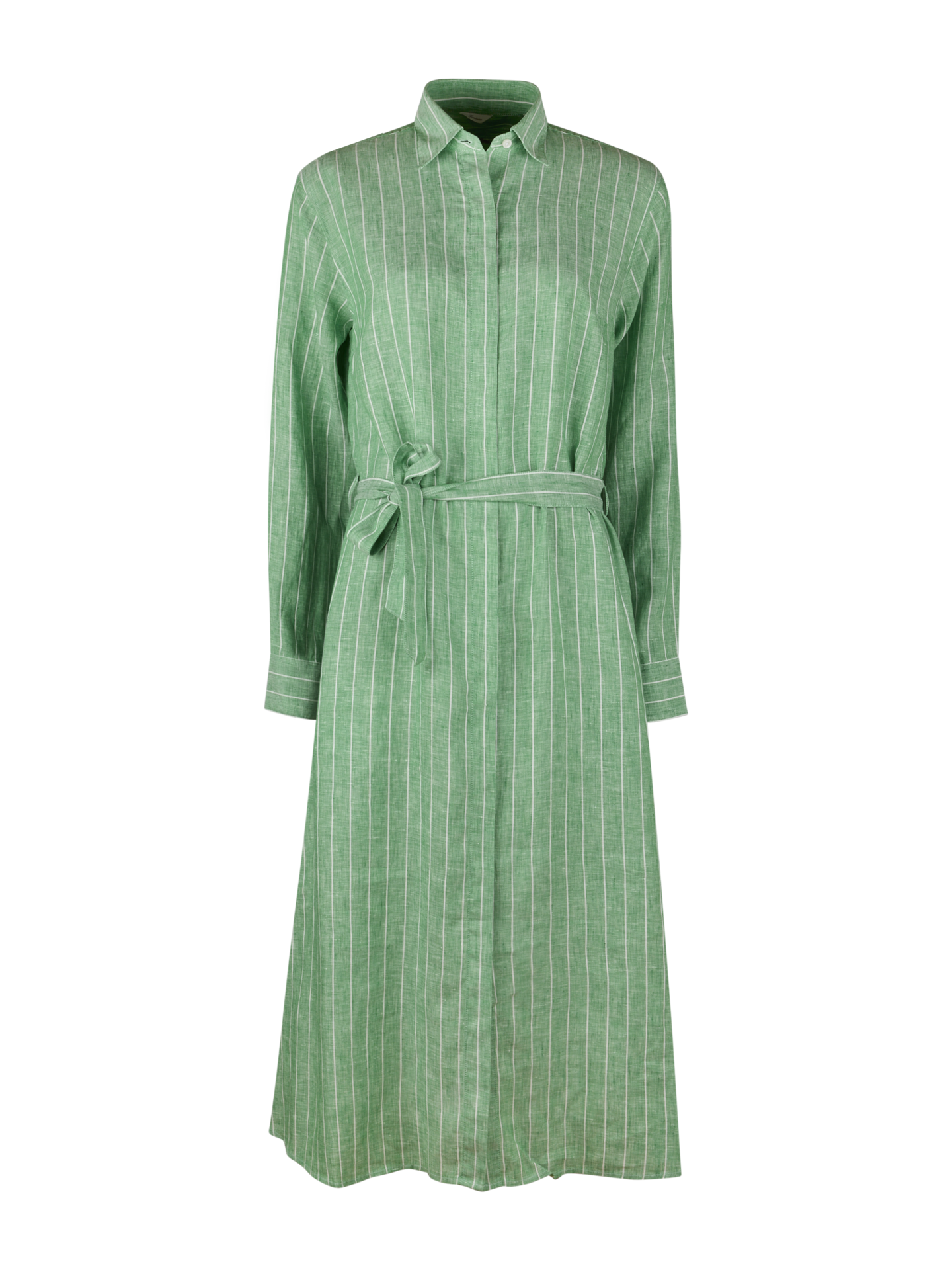 Happy Green Striped Linen Dress | Stenstromsoutlet.com