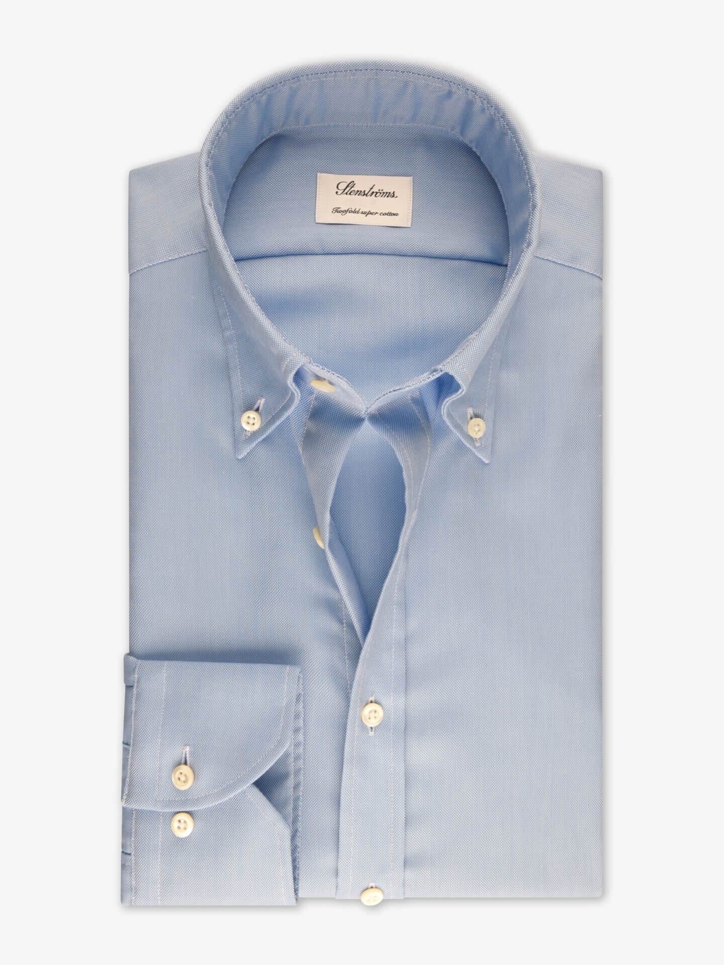Stenströms Lyse blå oxfordskjorte | Herre | Herreskjorter | Fitted Body | Størrelse: 42 | Lyse blå | Solid | Lange Ermer