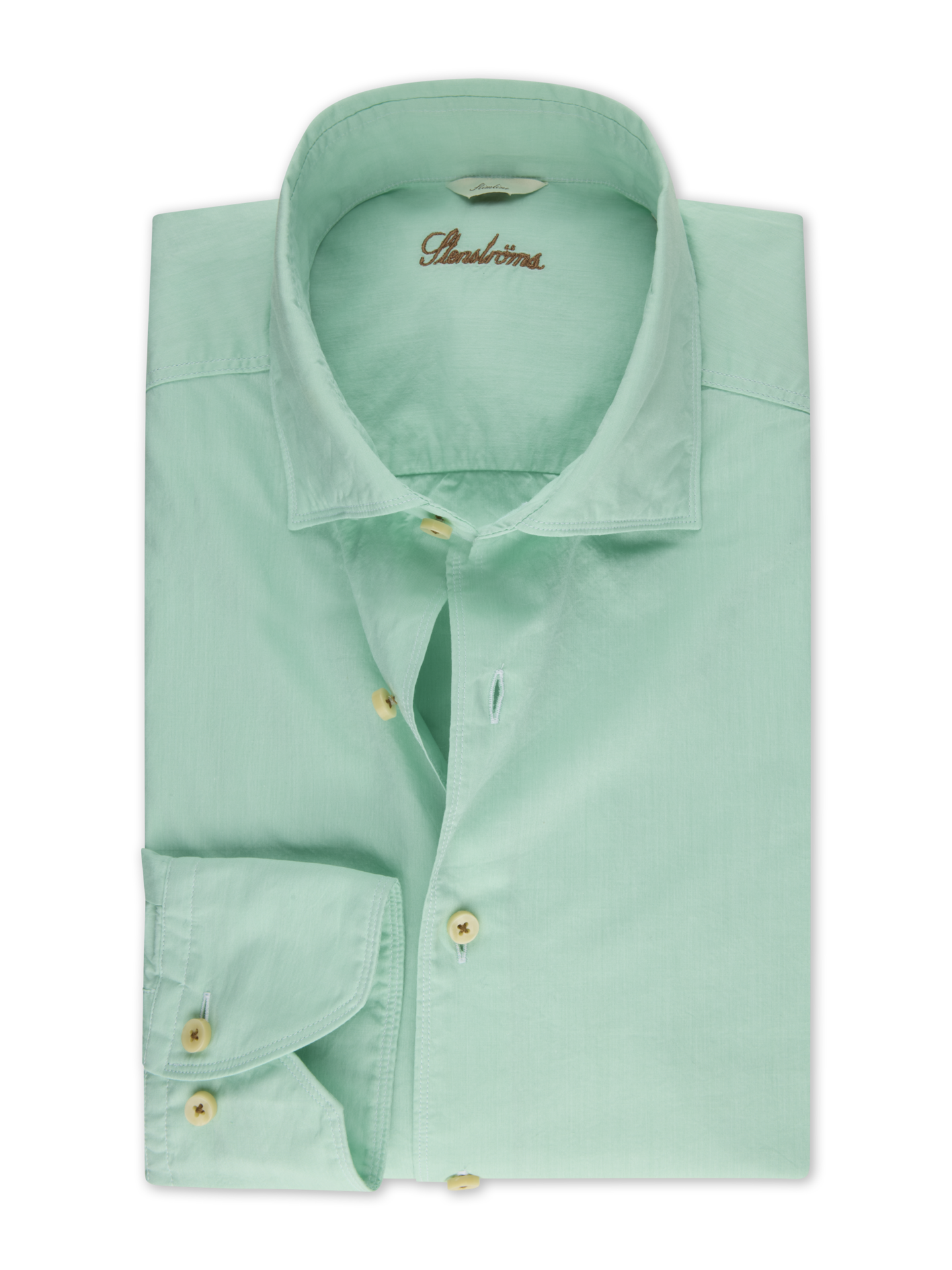 Casual Light green Poplin Shirt | Stenstromsoutlet.com
