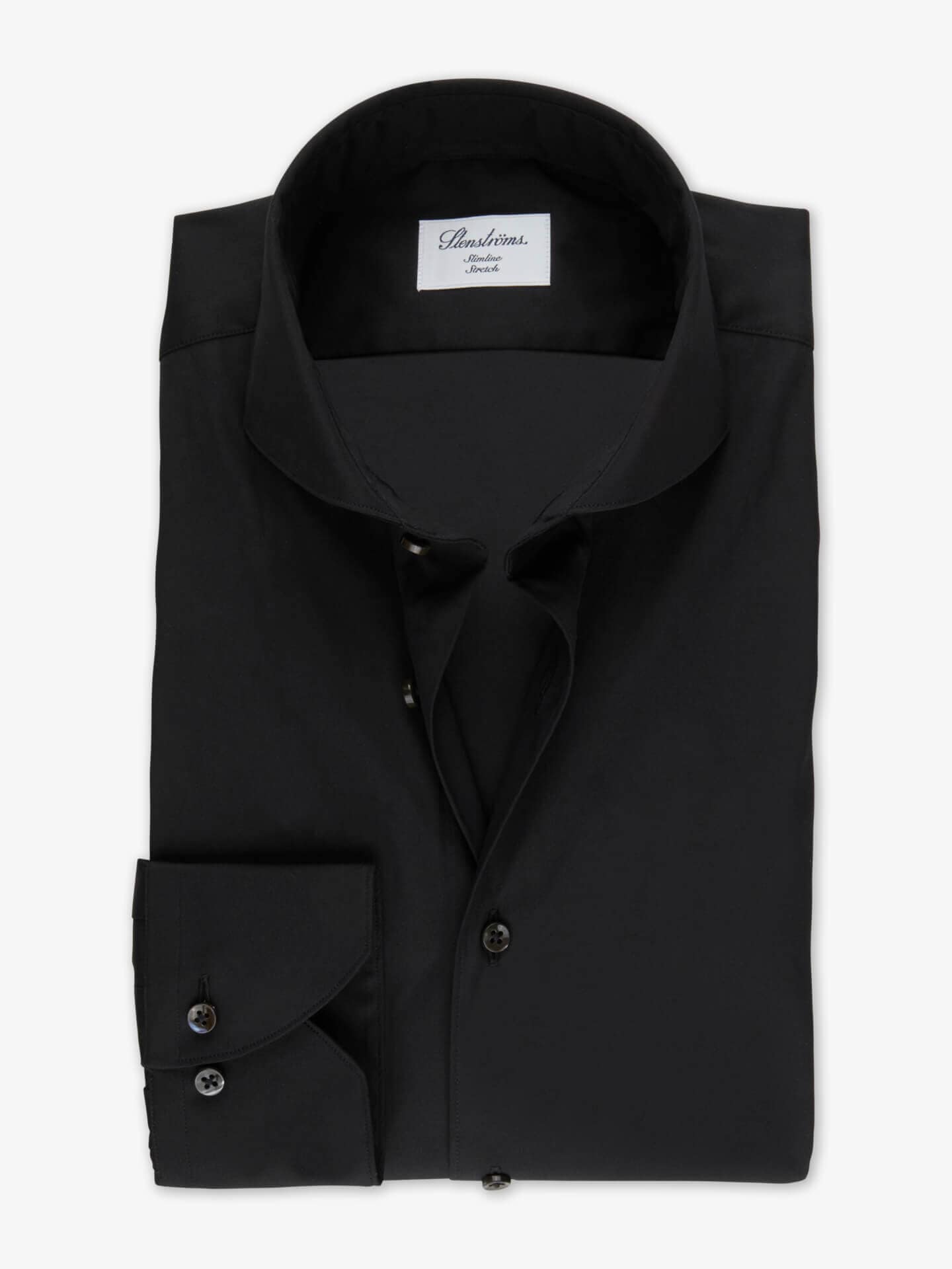 Black Poplin Stretch Shirt (placeholder)