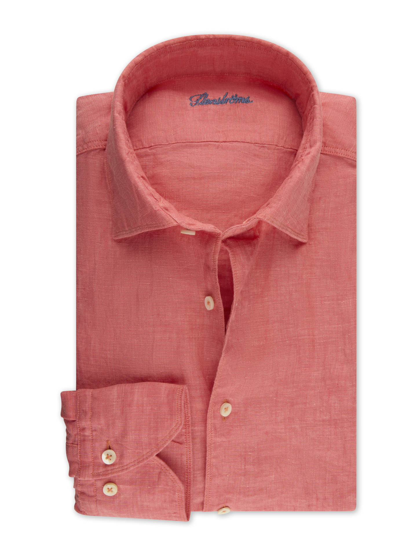 Stenströms Ljusröd Linneskjorta | Herrskjortor | Storlek: M |