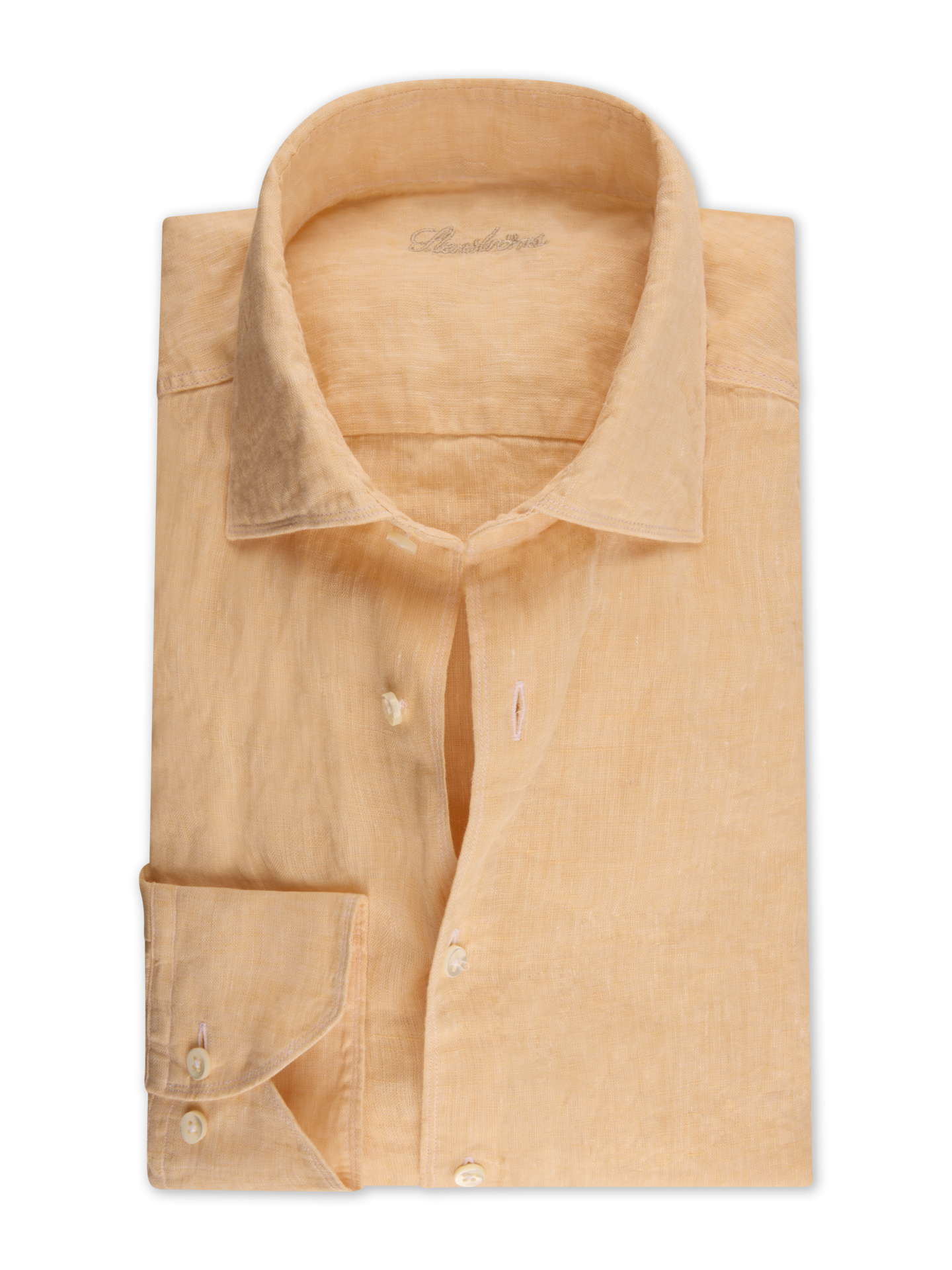 Stenströms Ljus orange Linneskjorta | Herrskjortor | Storlek: XL |