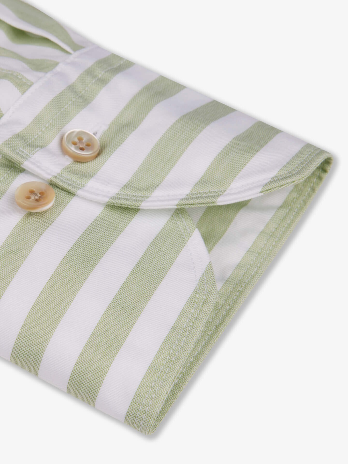 Casual Light green Striped Twill Shirt 