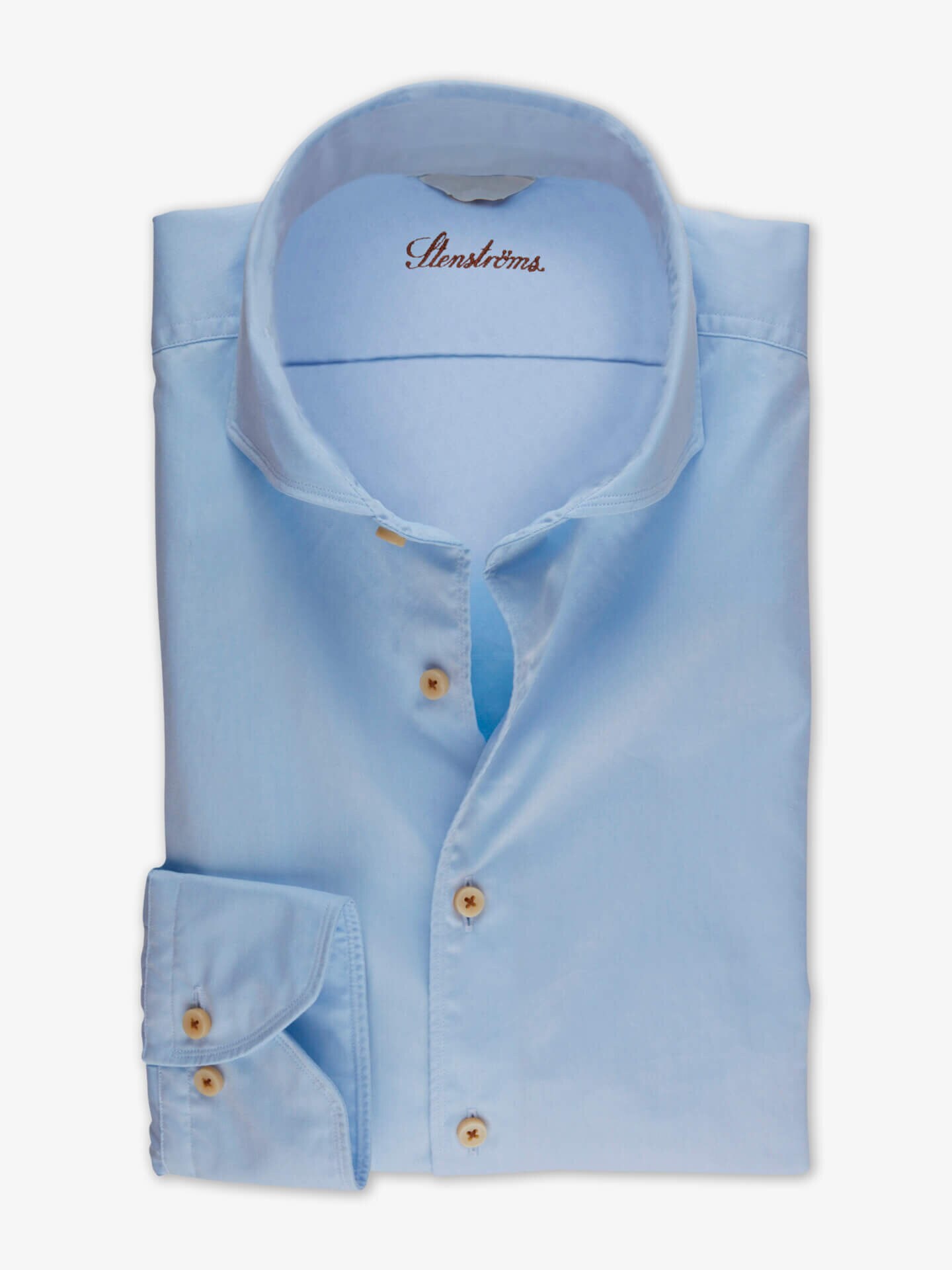 Stenströms Casual Light Blue Shirt | Herre | Herreskjorter | Slimline | Størrelse: S | Lyse blå | Solid | Lange Ermer