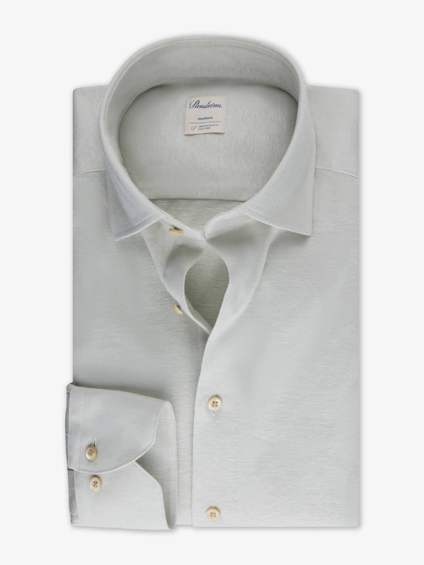 Stenströms Champange Jerseyskjorta | Herr | Herrskjortor | Slimline | Storlek: M | Champange | Enfärgad | Lång Ärm