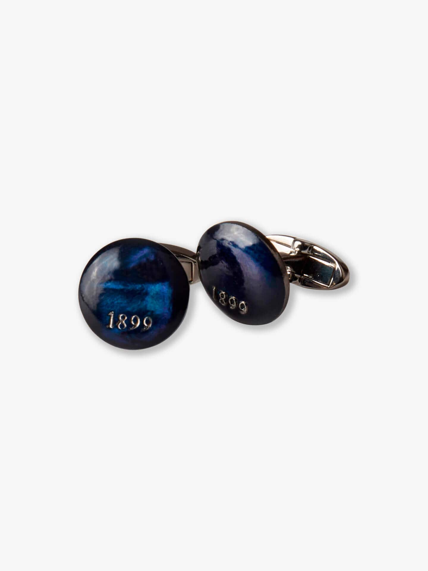 Stenströms Marineblå mansjetter i perlemor | Herre | Accessoirer | Størrelse: One Size | Marineblå