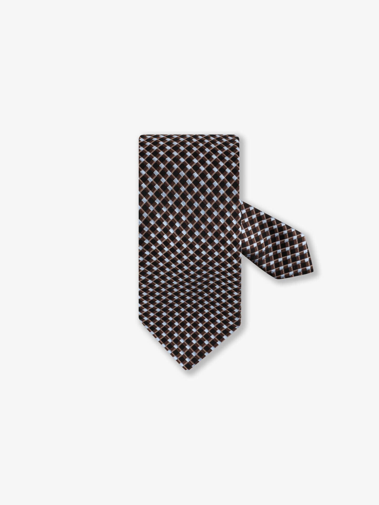 Stenströms Black Printed Silk Tie | Herre | Accessoirer | Størrelse: One Size | Brun