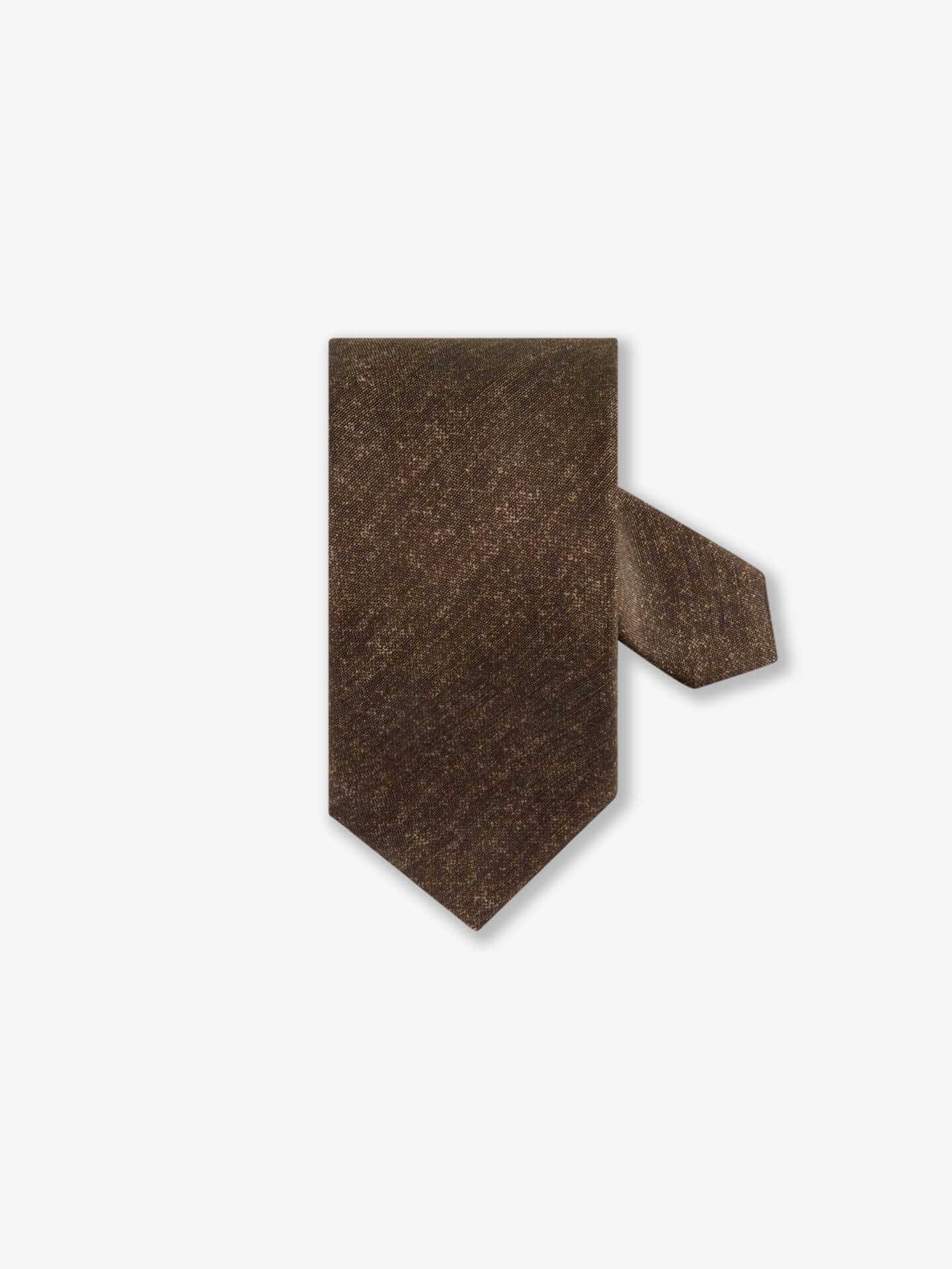 Stenströms Mörkbrun Siden/Linneslips | Herr | Accessoarer | Storlek: One Size | Mörkbrun