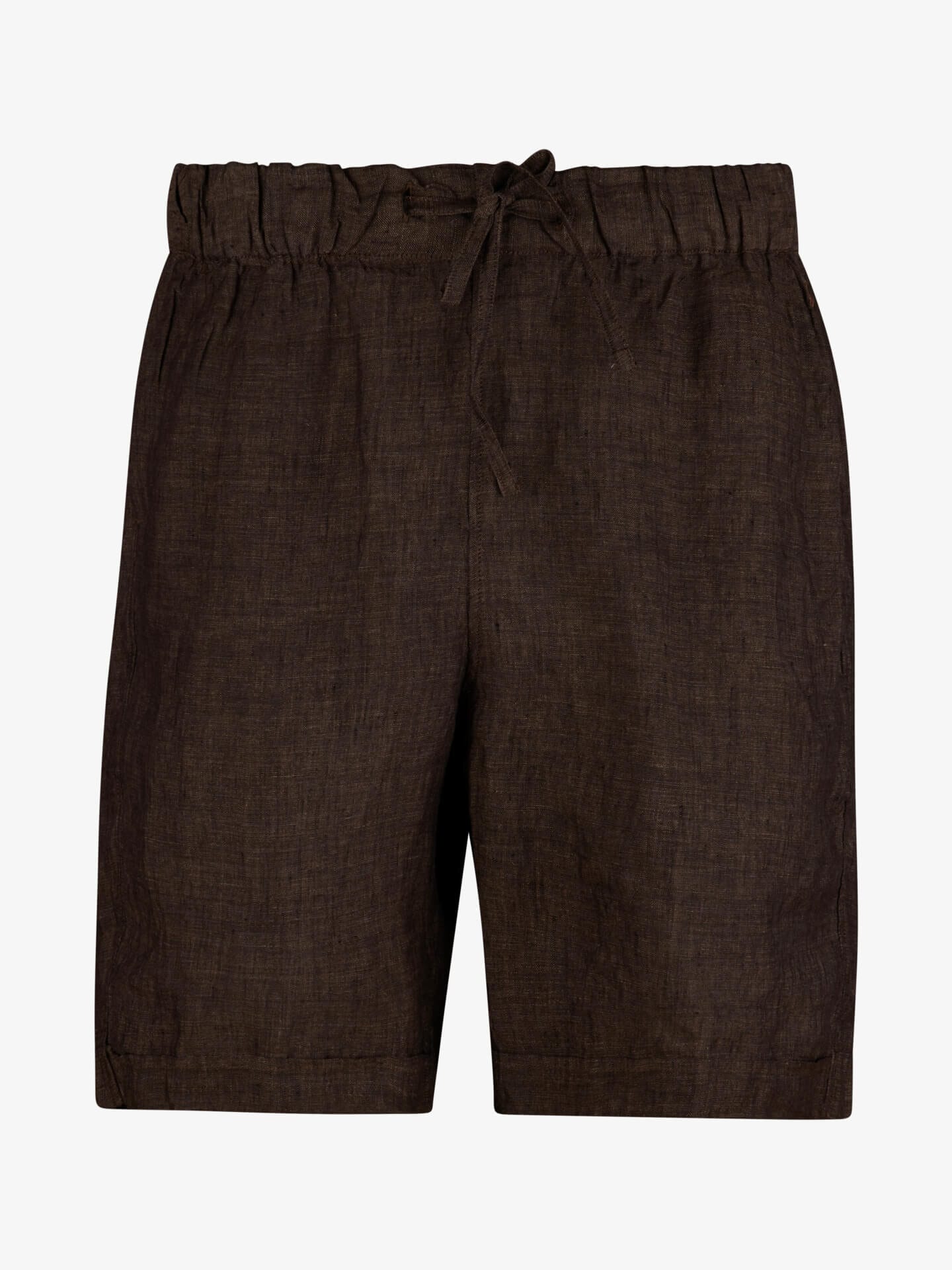 Stenströms Mörkbrun Linneshorts | Herr | Storlek: M | Mörkbrun