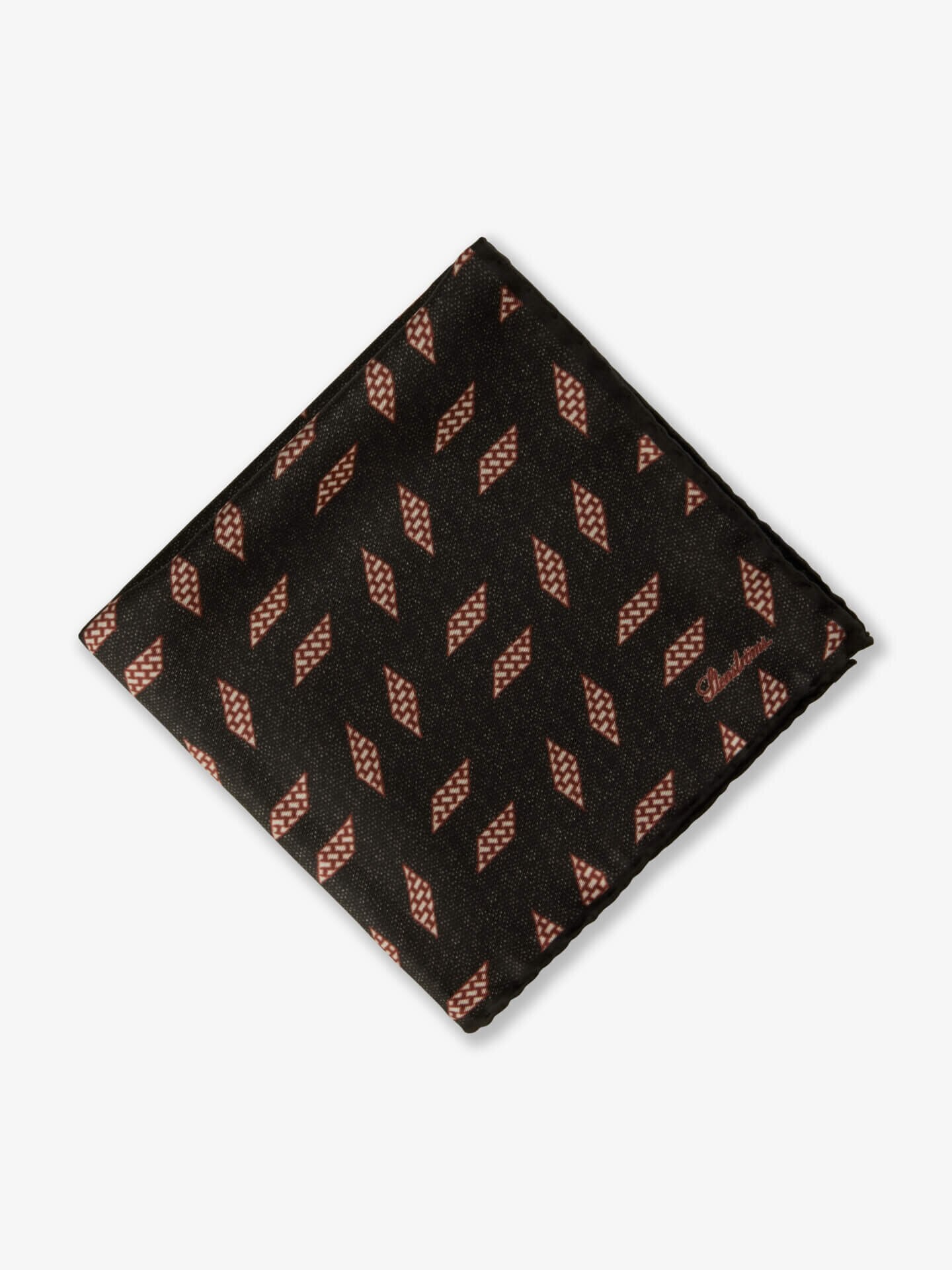 Stenströms Mönstrad Sidennäsduk | Herr | Accessoarer | Storlek: One Size | Vit