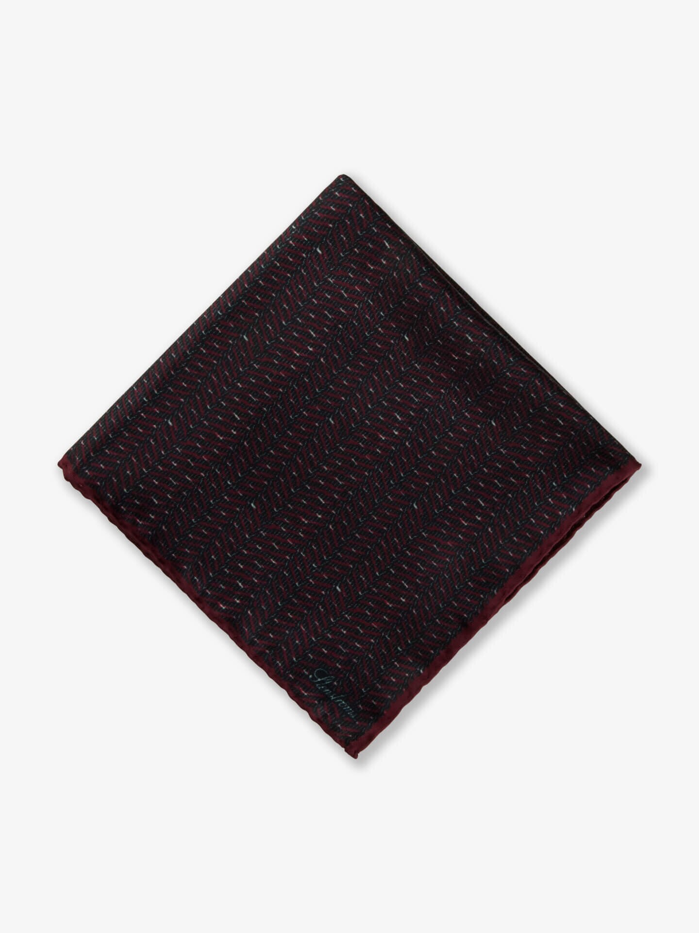 Stenströms Mönstrad Sidennäsduk | Herr | Accessoarer | Storlek: One Size | Vit