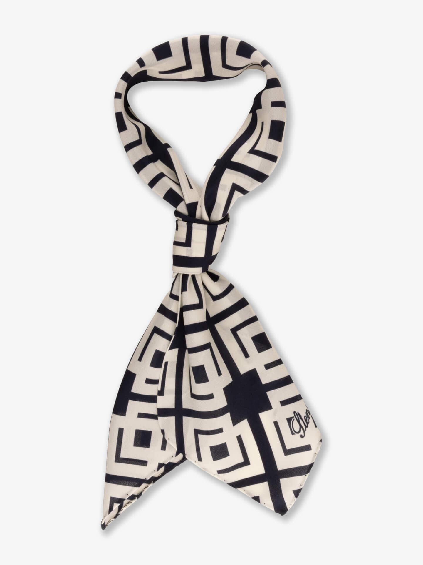Stenströms Blå Mönstrad Sidenscarf | Herr | Accessoarer | Storlek: One Size | Blå