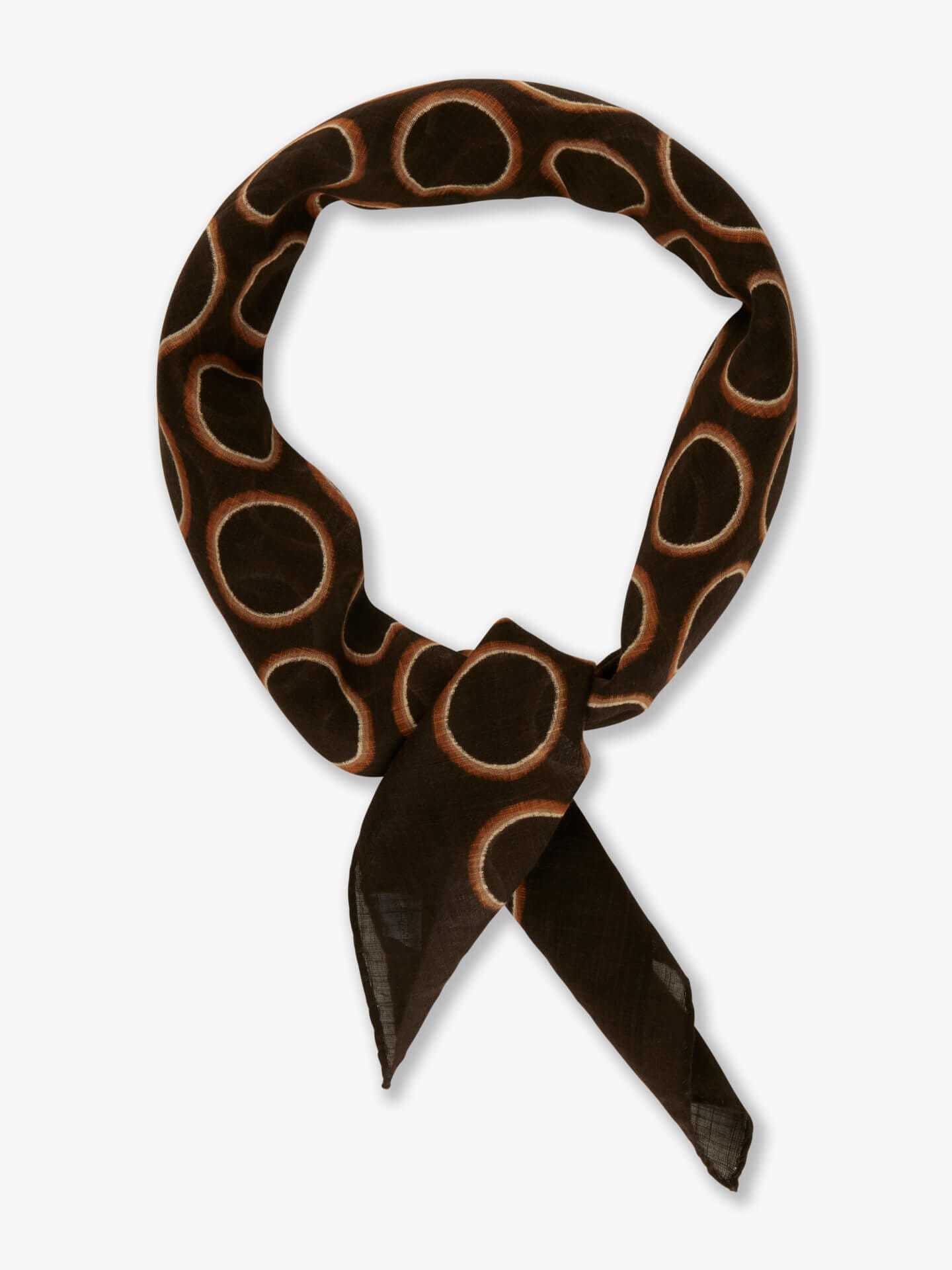 Stenströms Mörkbrun Prickig Bandana | Herr | Accessoarer | Storlek: One Size | Mörkbrun