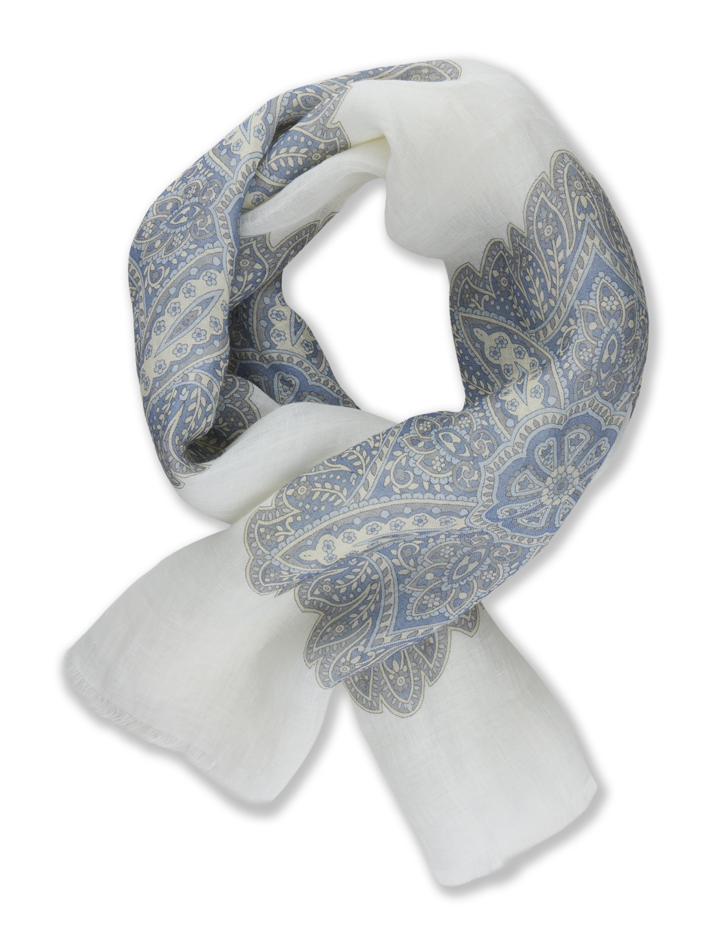 Stenströms Blå Mönstrad Sidenscarf | Accessoarer | Storlek: One Size |