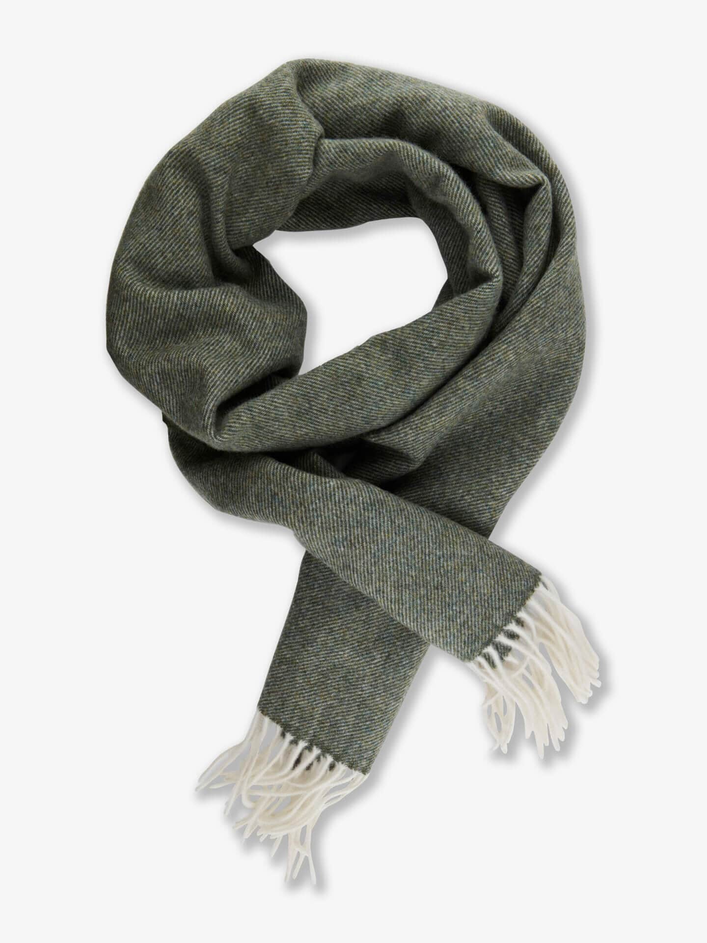 Green Twill Wool Scarf (placeholder)