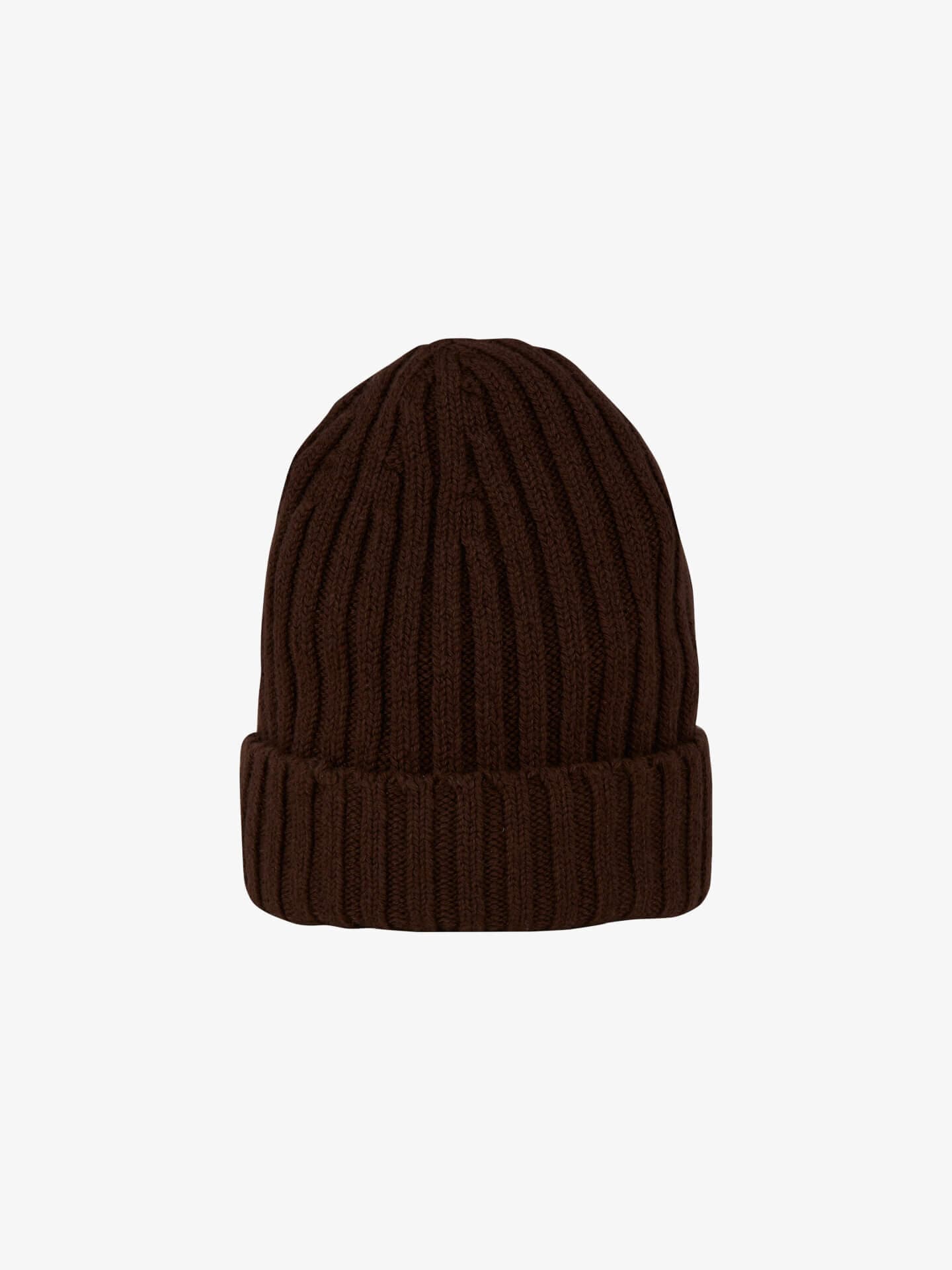 Dark brown Ribbed Cashmere Hat (placeholder)