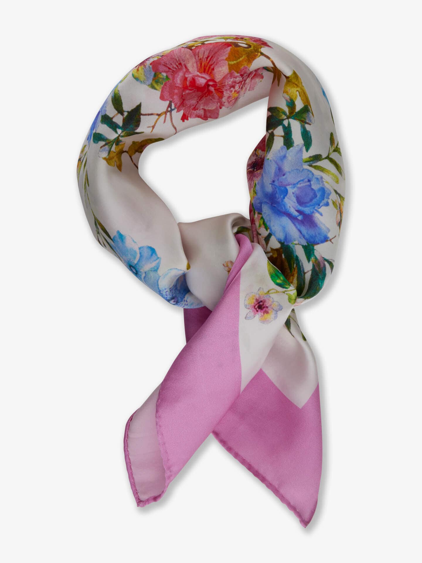 Stenströms Rosa Blommig Scarf | Dam | Accessoarer | Storlek: One Size | Rosa