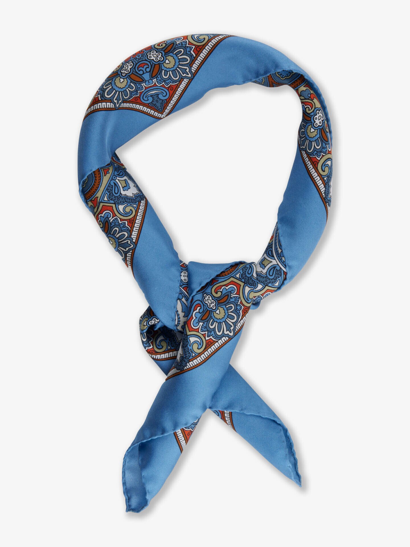 Stenströms Blå Mönstrad Sidenscarf | Dam | Accessoarer | Storlek: One Size | Blå