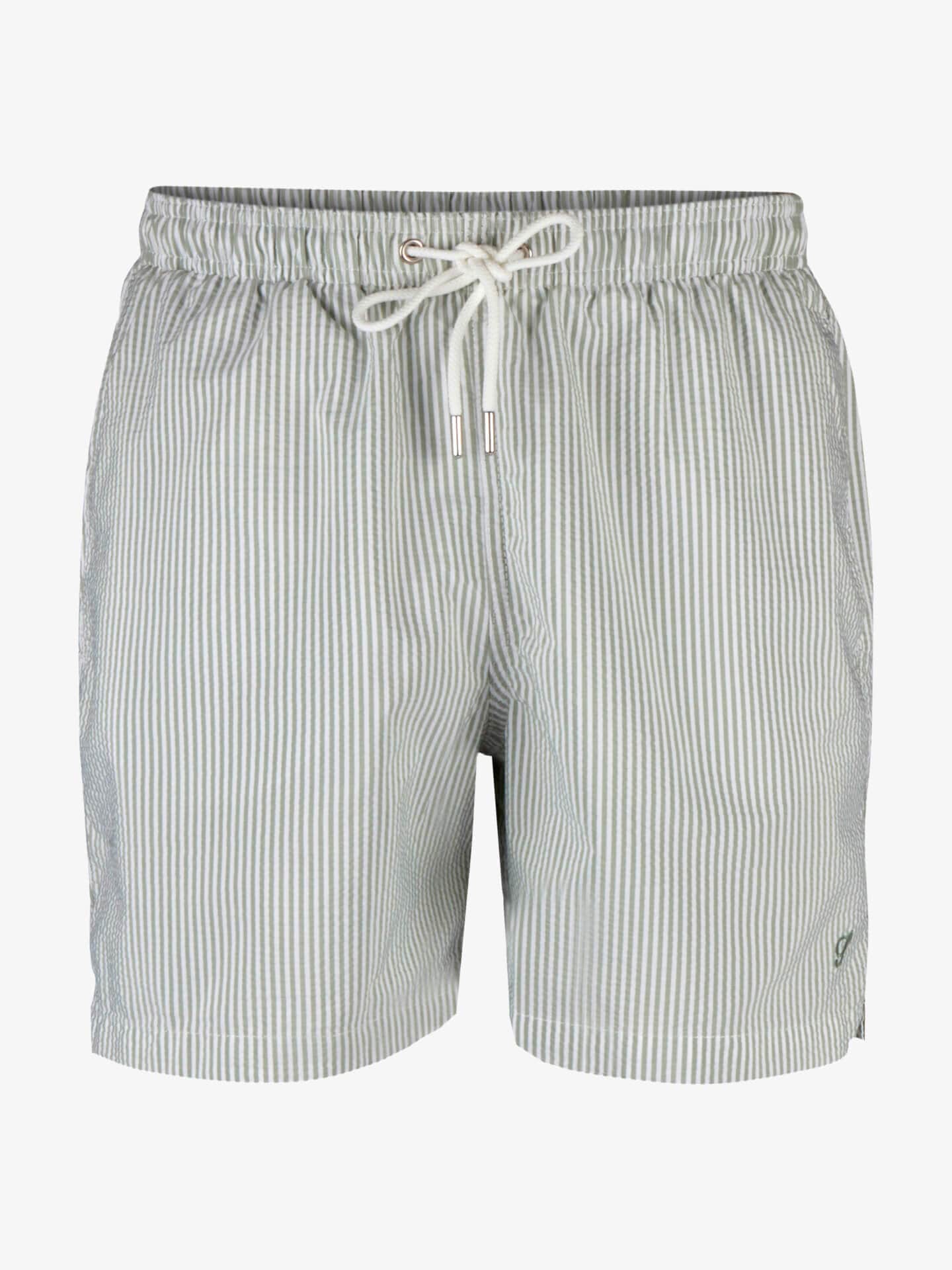 Stenströms Ljusgrön Randiga Bäckebölja Badshorts | Herr | Storlek: L | Ljusgrön